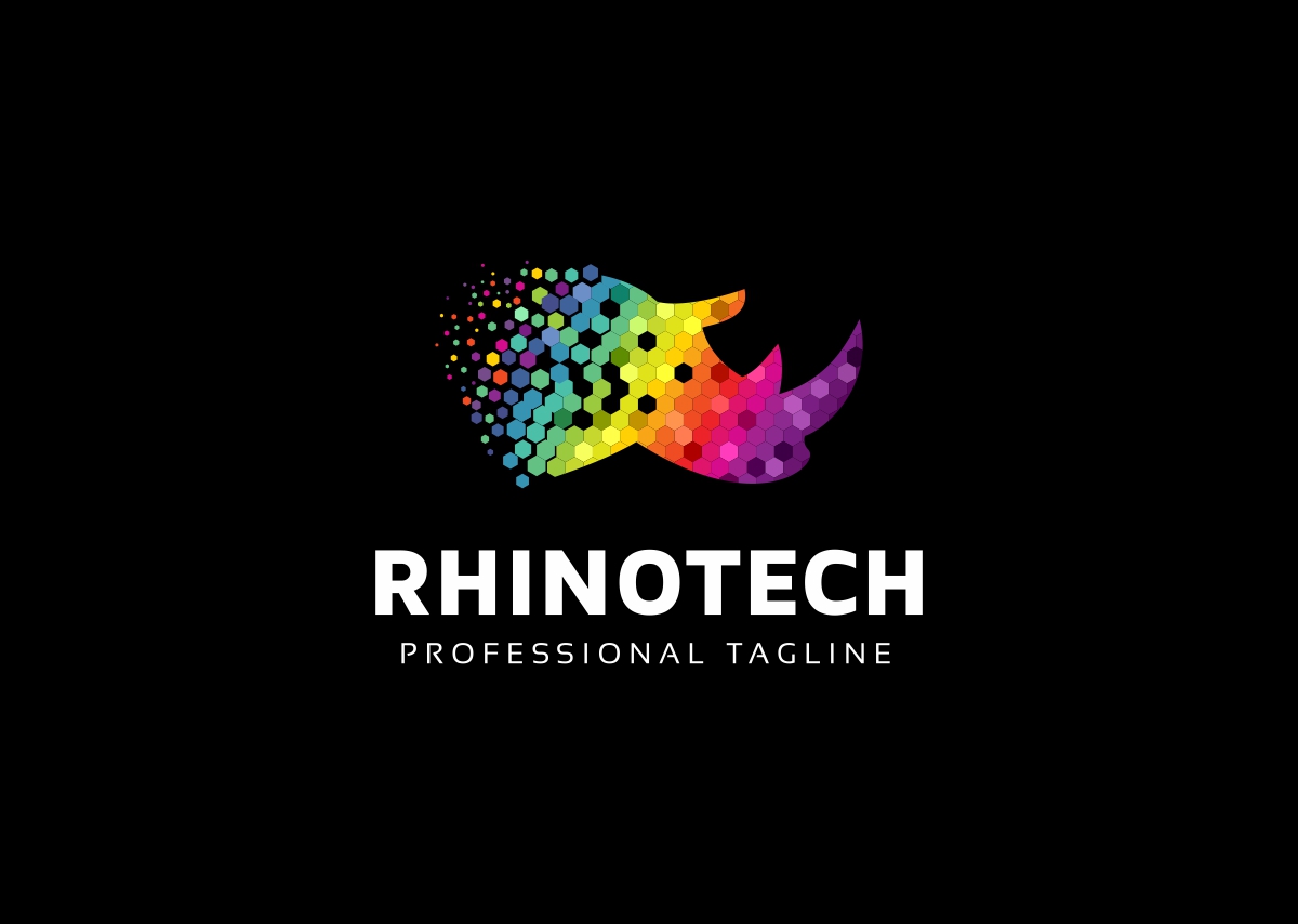 Download Шаблон логотипа "Rhino Logo Template" / Rhino Logo Template - Шаблон логотипа на тему графика animal brand colorful colors corporate defense entertainment financial horn hunter investment longevity media paradox polygon professional protection rhino rhinoceros logo