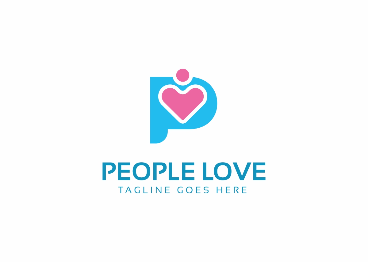 Download Шаблон логотипа "People Love Logo Template" / People Love Logo Template - Шаблон логотипа на тему графика agency agent care community consult consultant education forum friend group heart human internet love media multimedia office people service social