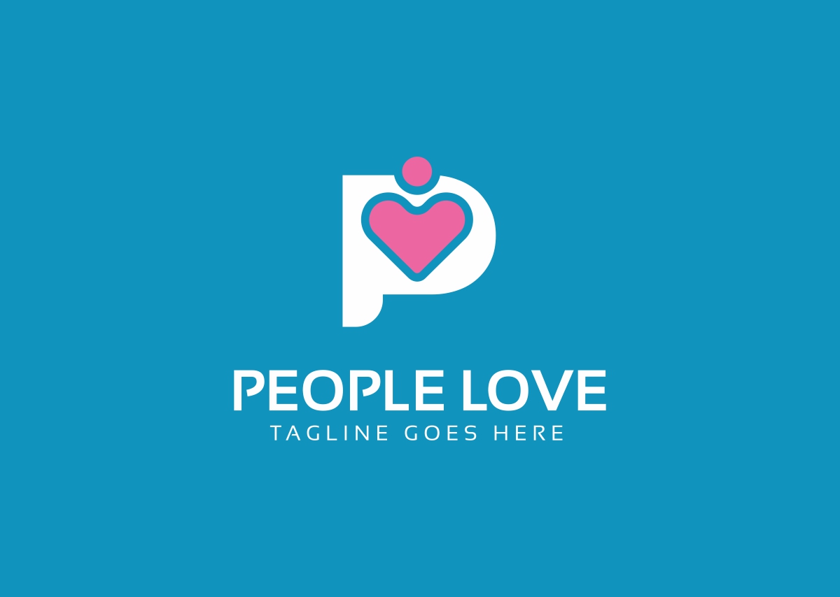 Download Шаблон логотипа "People Love Logo Template" / People Love Logo Template - Шаблон логотипа на тему графика agency agent care community consult consultant education forum friend group heart human internet love media multimedia office people service social
