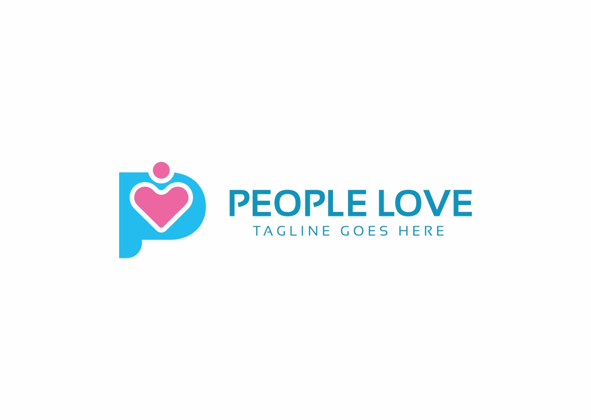 Download Шаблон логотипа "People Love Logo Template" / People Love Logo Template - Шаблон логотипа на тему графика agency agent care community consult consultant education forum friend group heart human internet love media multimedia office people service social