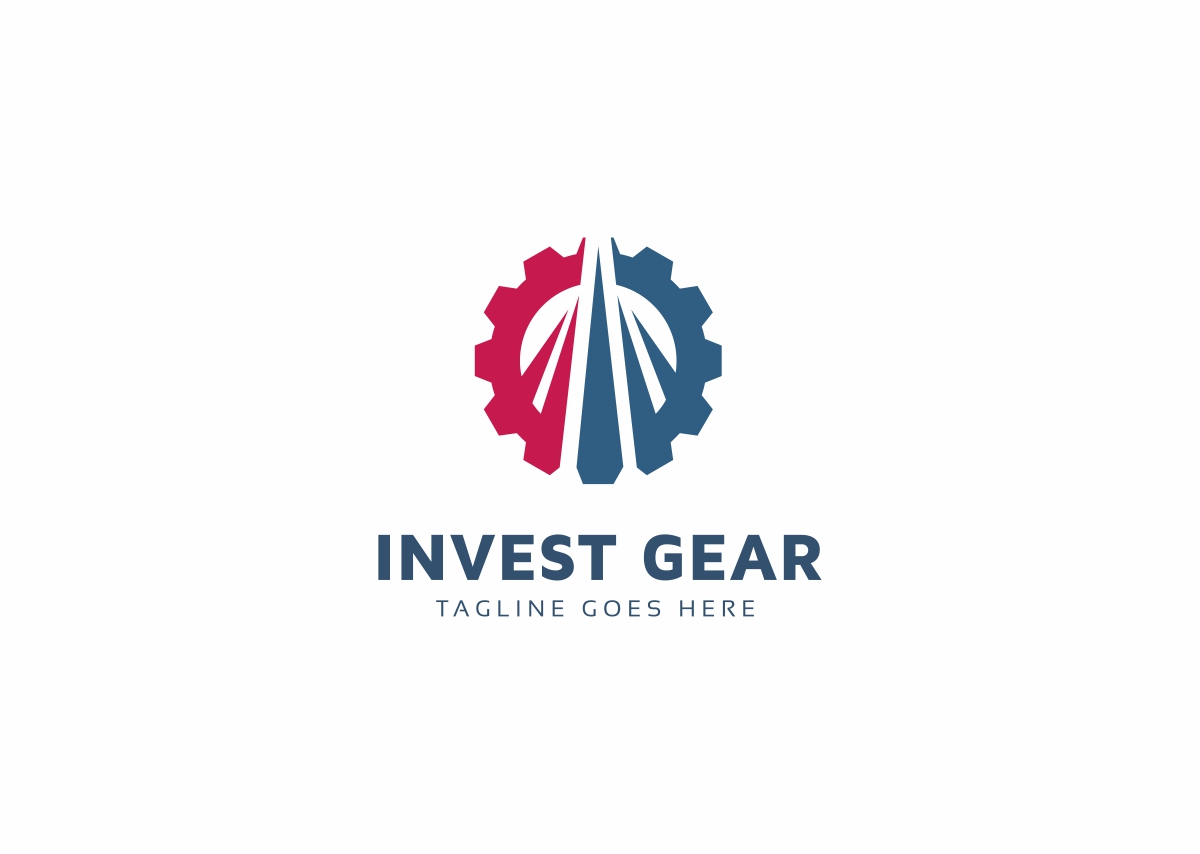 Download Шаблон логотипа "Invest Gear Logo Template" / Invest Gear Logo Template - Шаблон логотипа на тему графика account app banking broker chart consulting develop device digital direction financial gear global graph growing growth income increase invest investment