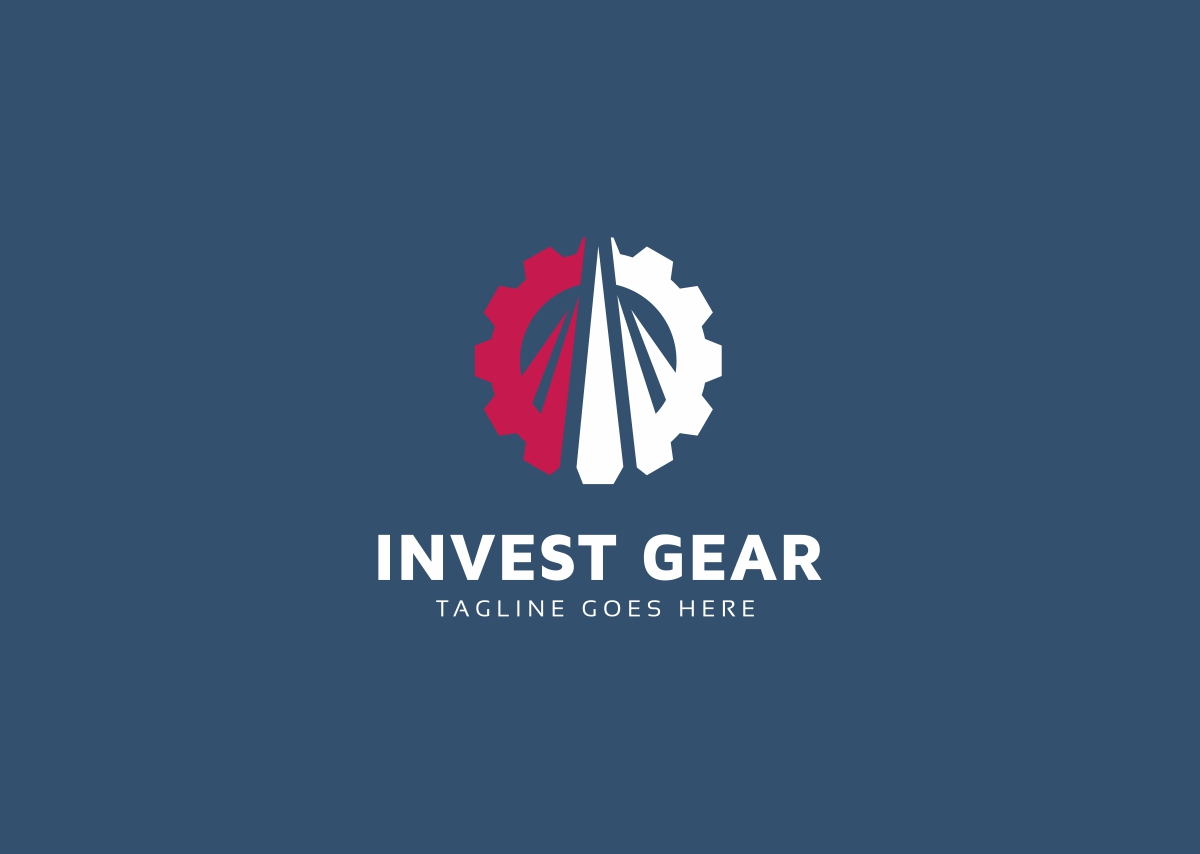Download Шаблон логотипа "Invest Gear Logo Template" / Invest Gear Logo Template - Шаблон логотипа на тему графика account app banking broker chart consulting develop device digital direction financial gear global graph growing growth income increase invest investment