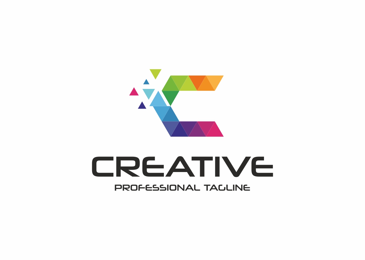 Download Шаблон логотипа "Creative - C Letter Polygon Logo Template" / Creative - C Letter Polygon Logo Template - Шаблон логотипа на тему графика alphabet box c letter logo color colour creative creativity cube design digital graphic hexa image initial c media modern polygon