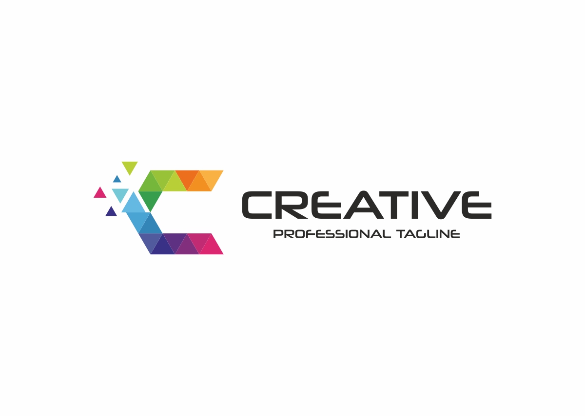 Download Шаблон логотипа "Creative - C Letter Polygon Logo Template" / Creative - C Letter Polygon Logo Template - Шаблон логотипа на тему графика alphabet box c letter logo color colour creative creativity cube design digital graphic hexa image initial c media modern polygon