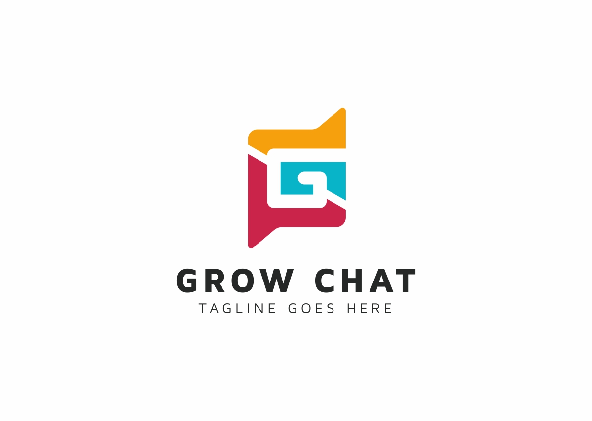 Download Шаблон логотипа "Grow Chat - G Letter Logo Template" / Grow Chat - G Letter Logo Template - Шаблон логотипа на тему графика abstract ad app chat communicative community connect creative design g letter logo game graphic language media organization people psd social