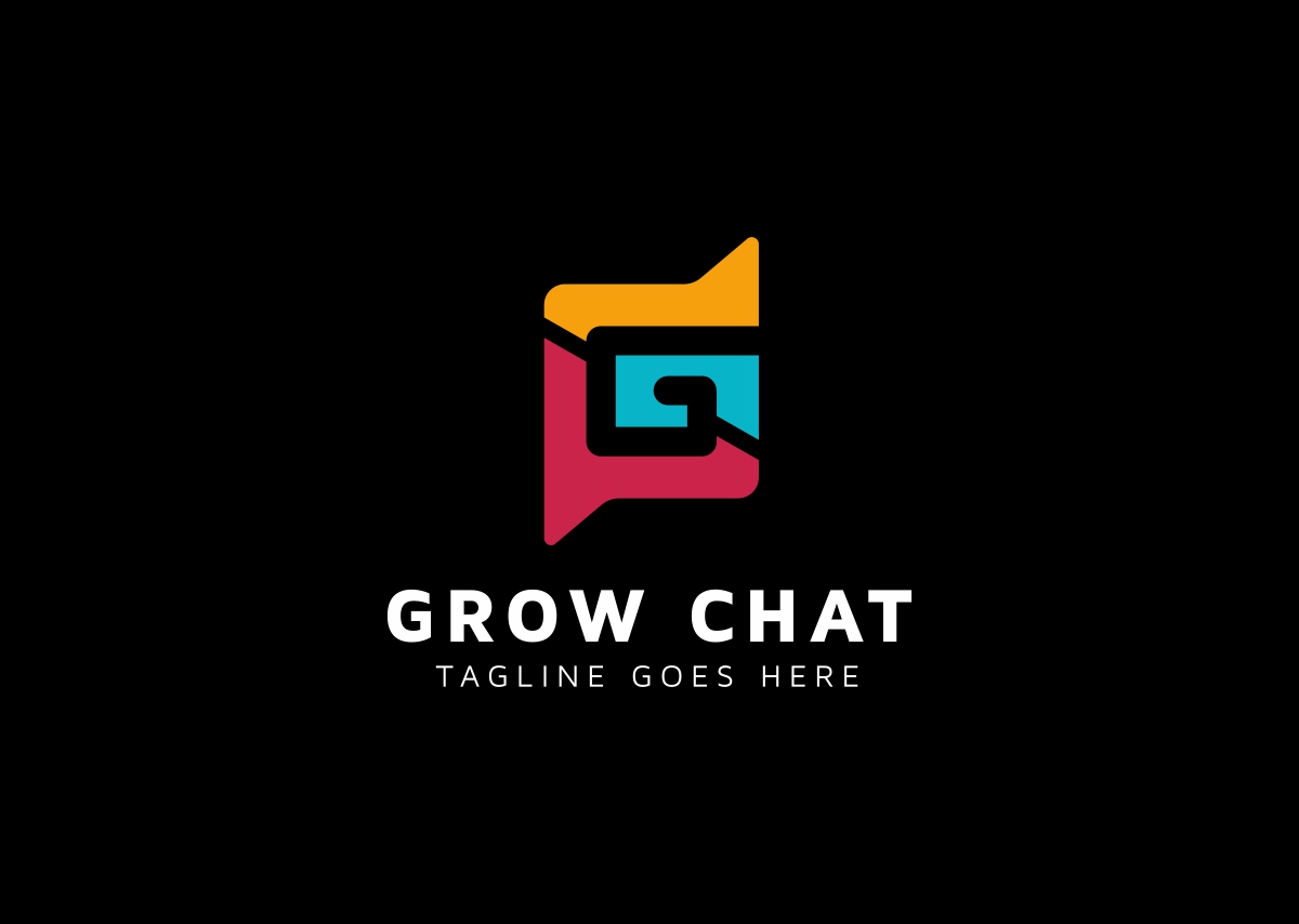 Download Шаблон логотипа "Grow Chat - G Letter Logo Template" / Grow Chat - G Letter Logo Template - Шаблон логотипа на тему графика abstract ad app chat communicative community connect creative design g letter logo game graphic language media organization people psd social