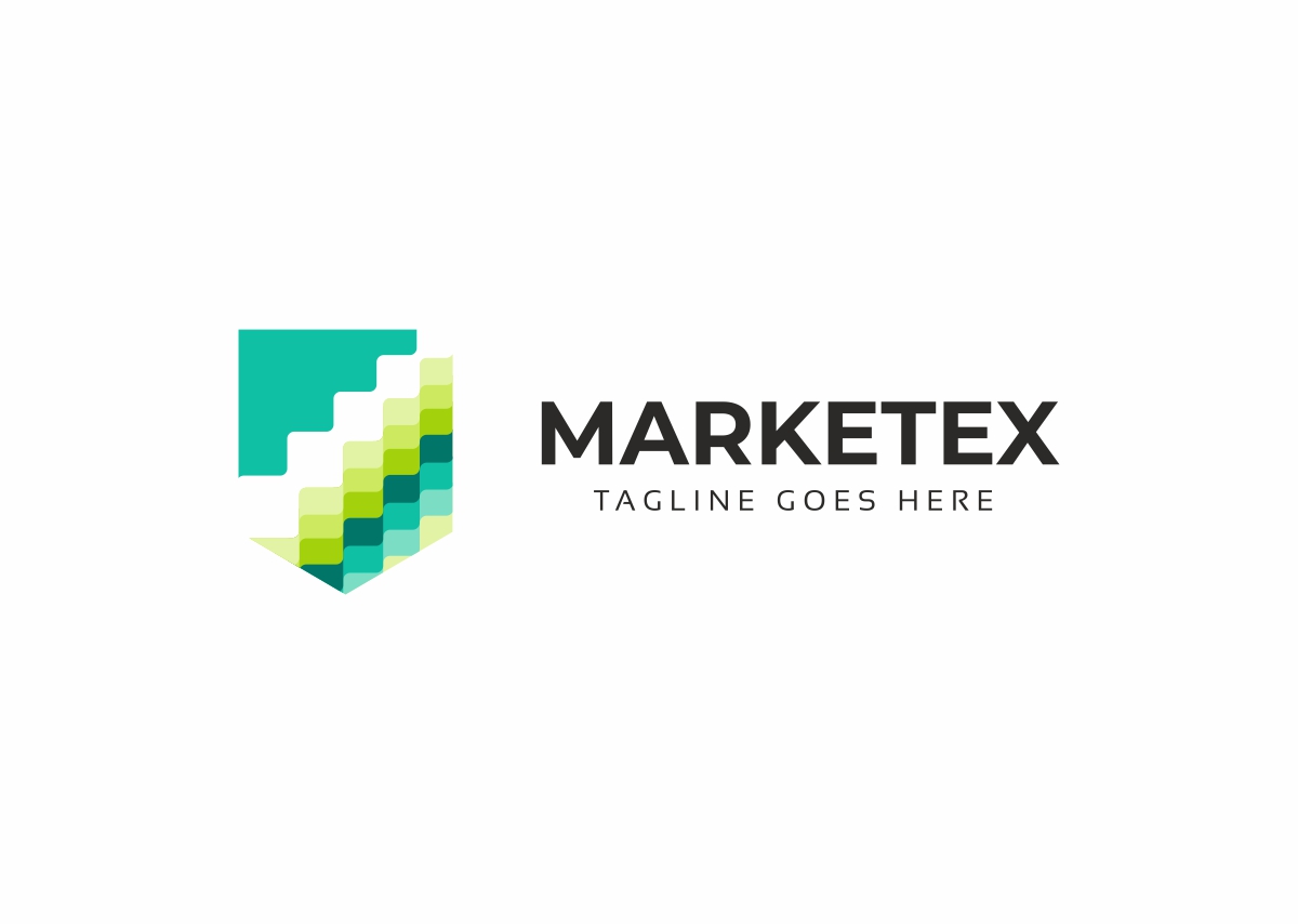 Download Шаблон логотипа "Marketex Logo Template" / Marketex Logo Template - Шаблон логотипа на тему графика app arrow bar blue brand branding business chart corporate eco energy finance green growth identity logo market marketing money shield