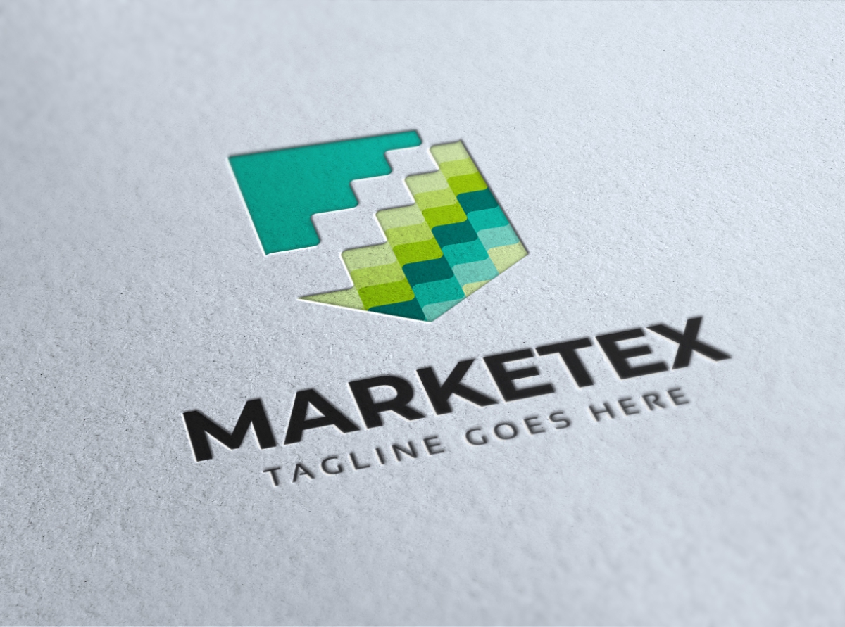 Download Шаблон логотипа "Marketex Logo Template" / Marketex Logo Template - Шаблон логотипа на тему графика app arrow bar blue brand branding business chart corporate eco energy finance green growth identity logo market marketing money shield