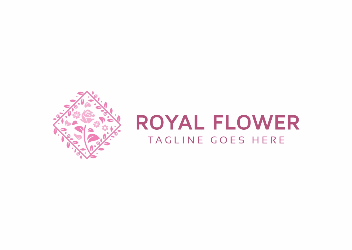 Download Шаблон логотипа "Royal Flower Logo Template" / Royal Flower Logo Template - Шаблон логотипа на тему графика beautiful crest business classy hotel company creative decorative deluxe resort flower glorious golden ornament heraldic high quality wine luxury jewelry