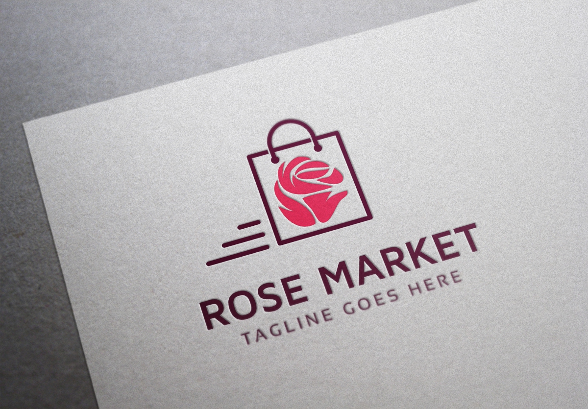 Download Шаблон логотипа "Rose Market Flower Logo Template" / Rose Market Flower Logo Template - Шаблон логотипа на тему графика apartment apparel application beauty brand care clothing develop florist flow flower garden hotel house leaf life logo market modern rose