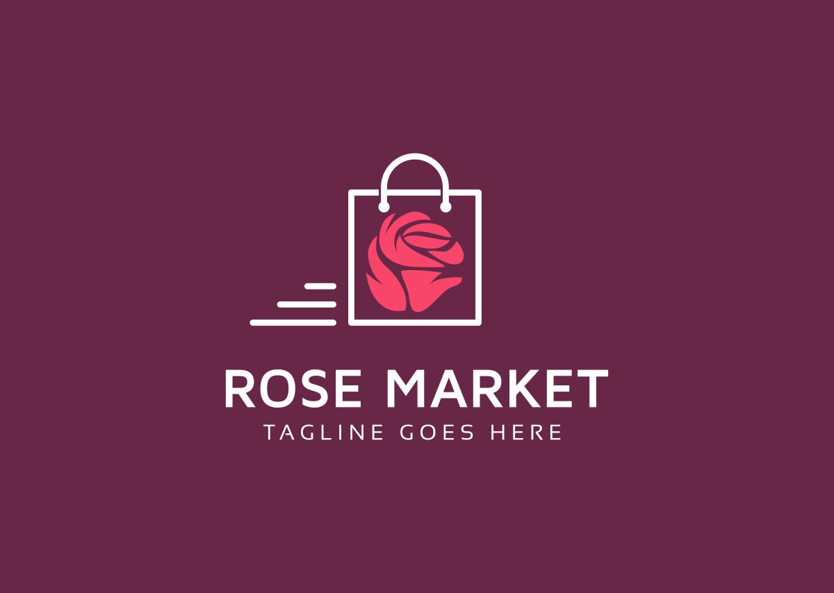 Download Шаблон логотипа "Rose Market Flower Logo Template" / Rose Market Flower Logo Template - Шаблон логотипа на тему графика apartment apparel application beauty brand care clothing develop florist flow flower garden hotel house leaf life logo market modern rose