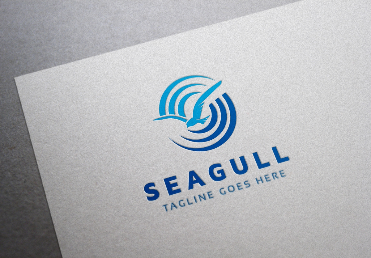 Download Шаблон логотипа "Seagull Logo Template" / Seagull Logo Template - Шаблон логотипа на тему графика air airline airways blue cloud clouds destination fly holidays logo navy seagull summer sun sunny template transport travel vector yellow