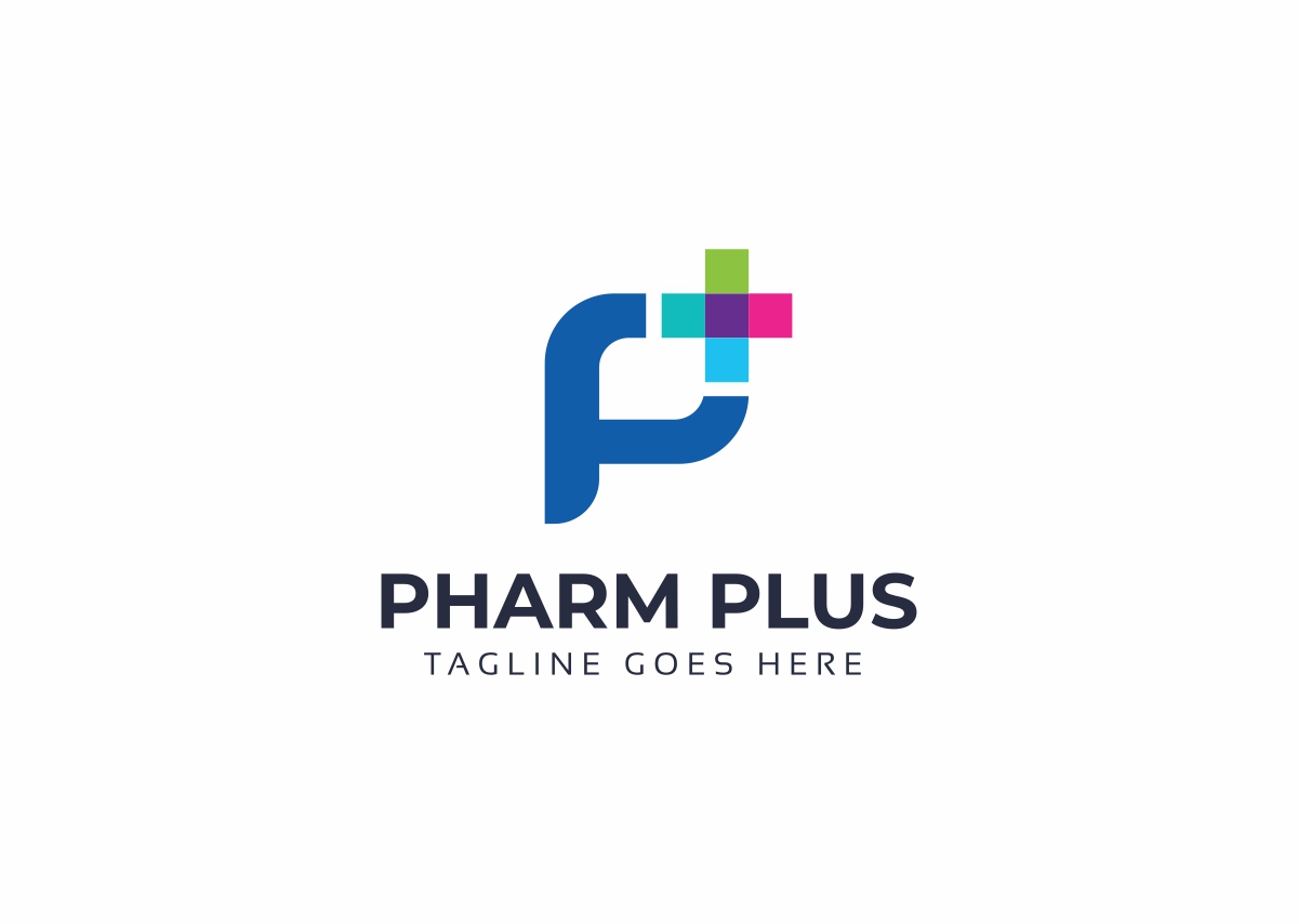 Download Шаблон логотипа "Pharm Plus P Letter Logo Template" / Pharm Plus P Letter Logo Template - Шаблон логотипа на тему графика addition agency brand business consultant consulting corporate entertainment identity investment letter p marketing media p logo plus symbol pole positive