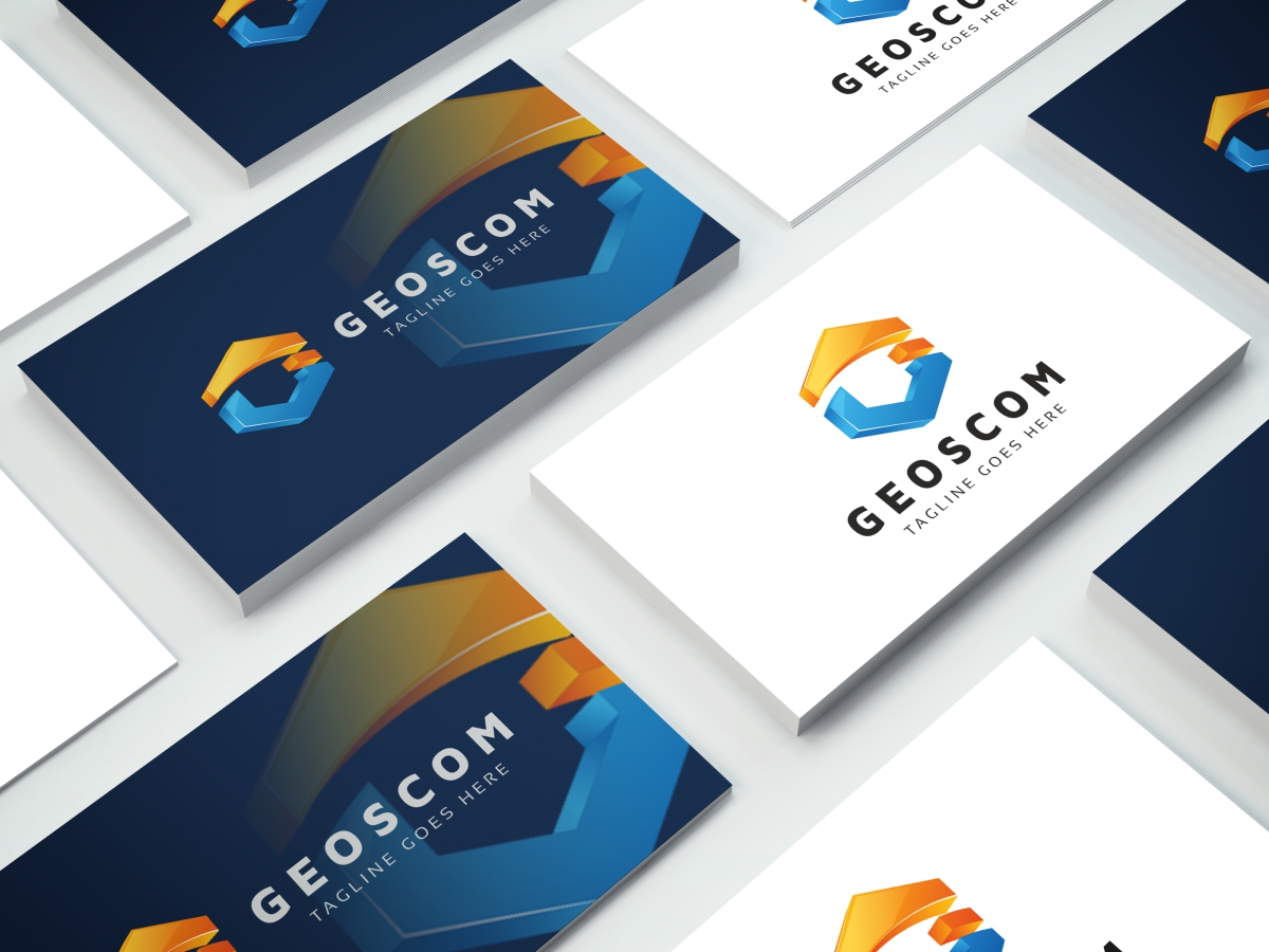 Download Шаблон логотипа "Geoscom G Letter Logo Template" / Geoscom G Letter Logo Template - Шаблон логотипа на тему графика 3d app forum g letter logo shape game media mobile modern software solution studio web