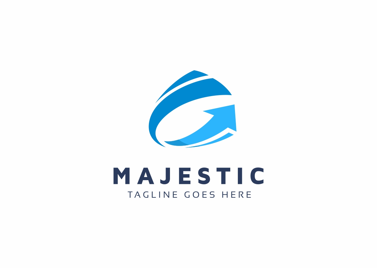 Download Шаблон логотипа "Majestic Arrow Logo Template" / Majestic Arrow Logo Template - Шаблон логотипа на тему графика advance agressive arrow bike car communication computer deliver dolphin double economy forward front future high leading modern music next racing