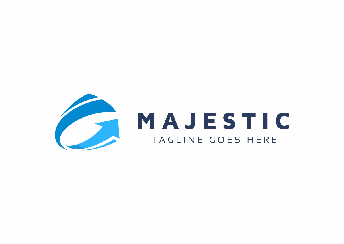 Download Шаблон логотипа "Majestic Arrow Logo Template" / Majestic Arrow Logo Template - Шаблон логотипа на тему графика advance agressive arrow bike car communication computer deliver dolphin double economy forward front future high leading modern music next racing