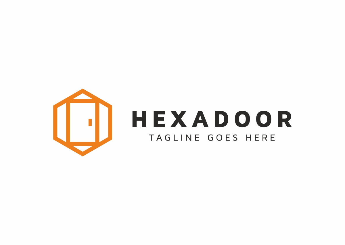 Download Шаблон логотипа "Hexadoor Logo Template" / Hexadoor Logo Template - Шаблон логотипа на тему графика architect brand branding building cube design door green hexa home house interior logo logotype modern professional template vector window