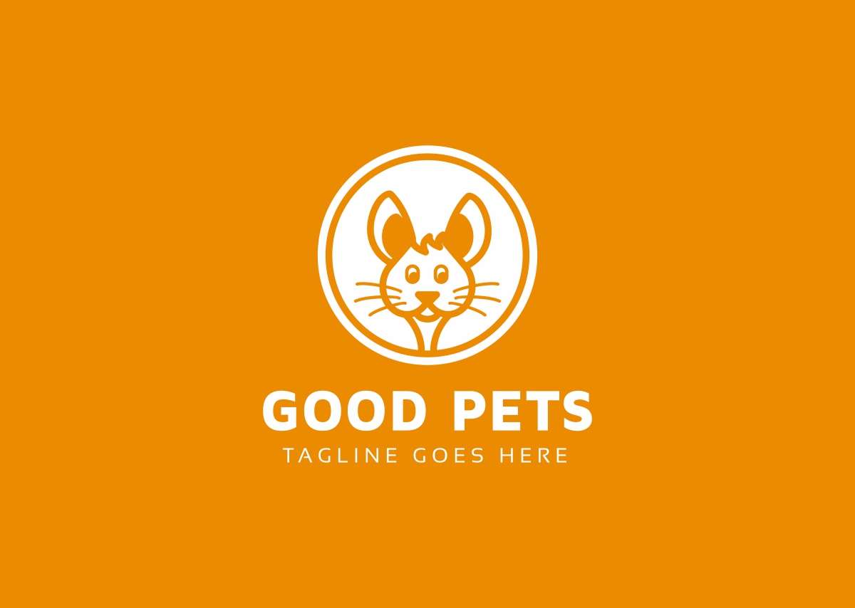 Download Шаблон логотипа "Good Pets Logo Template" / Good Pets Logo Template - Шаблон логотипа на тему графика ai animal lover shop animals brand business care cat clinic company corporate dog eps health healthy heart identity love paw