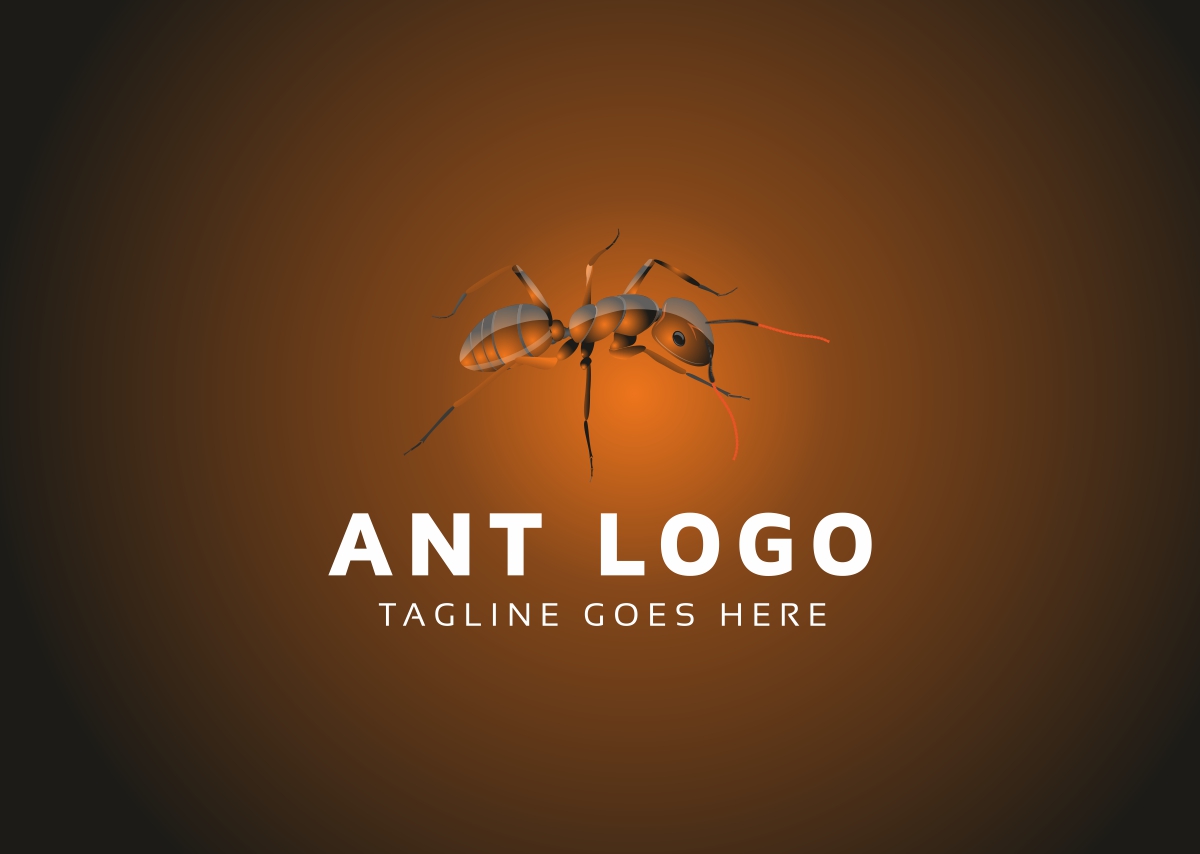 Download Шаблон логотипа "Ant Logo Template" / Ant Logo Template - Шаблон логотипа на тему графика ai animal ant art beetle black brand bug build building cargo cdr colony community company construct design eps load logo