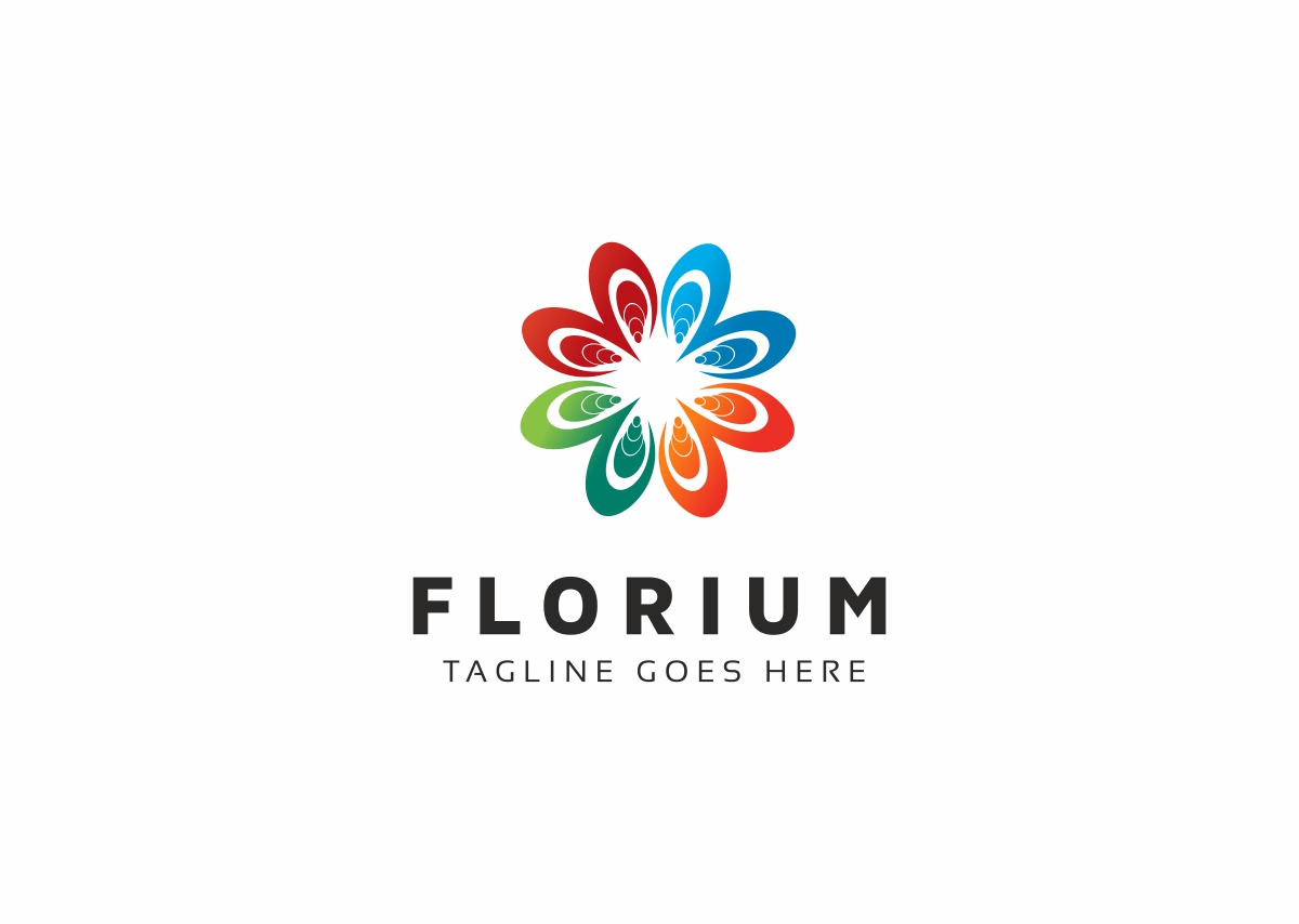 Download Шаблон логотипа "Florium Logo Template" / Florium Logo Template - Шаблон логотипа на тему графика apartment apparel application beauty brand care clothing develop florist flow flower garden hotel house icon leaf life logo market modern