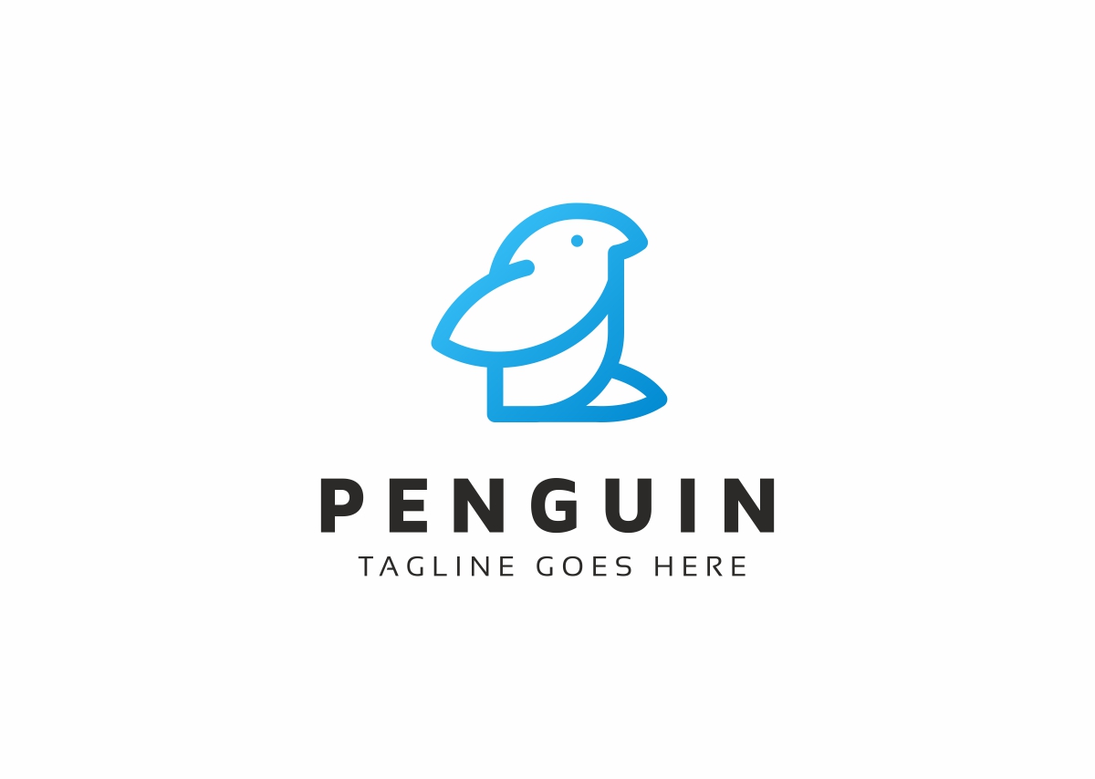 Download Шаблон логотипа "Penguin Logo Template" / Penguin Logo Template - Шаблон логотипа на тему графика animal logo template animals antartic antartica app art bird logo template chat circle cold creative studio developer game gaming ice