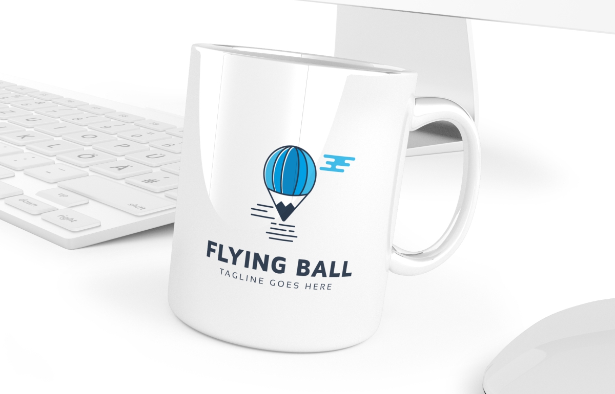 Download Шаблон логотипа "Flying Balloon Logo Template" / Flying Balloon Logo Template - Шаблон логотипа на тему графика air airplane airport avia balloon business corporate delivery fast fly flying identity journey logistic motion move plane professional resort service