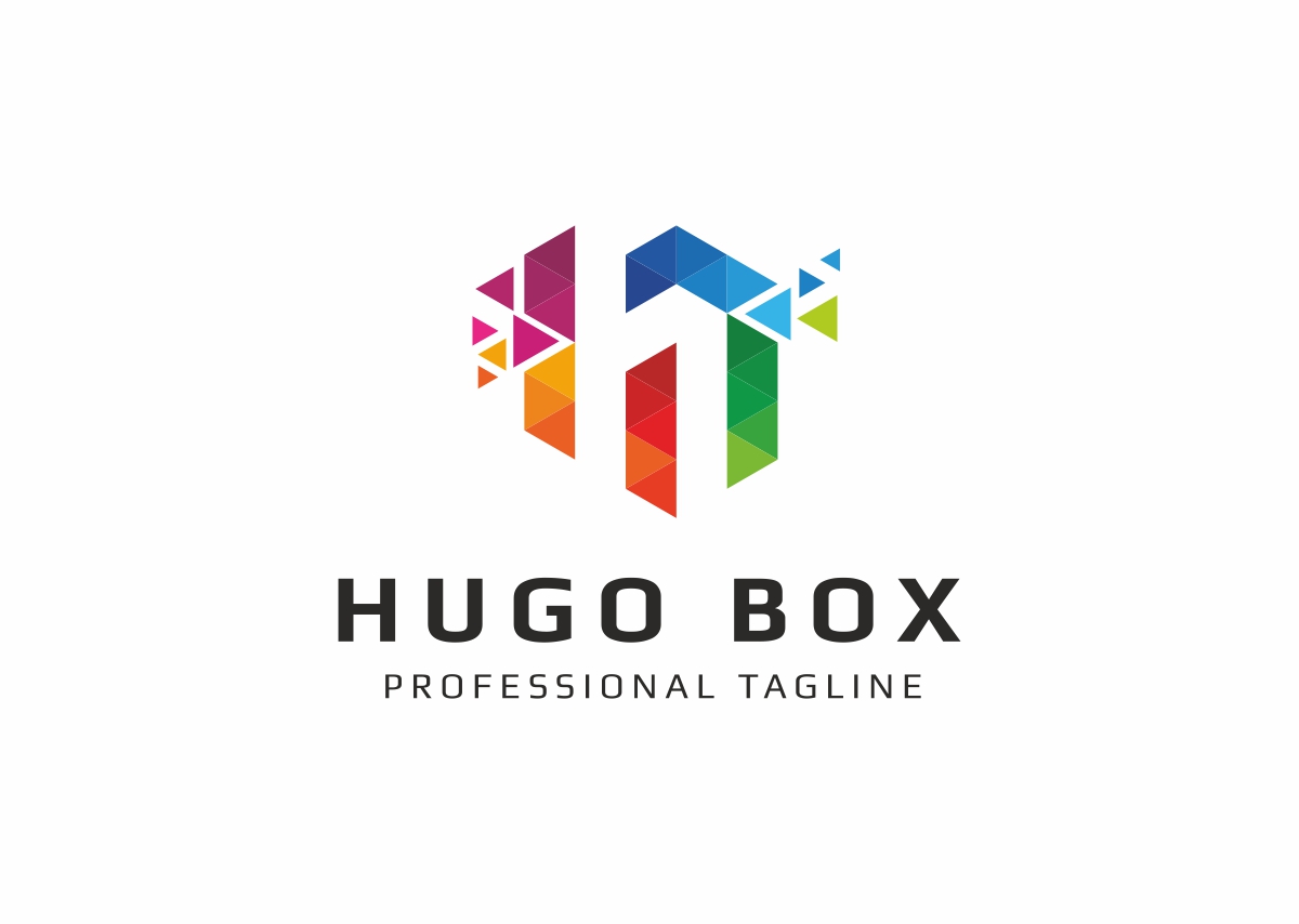 Download Шаблон логотипа "Hugo Box Logo Template" / Hugo Box Logo Template - Шаблон логотипа на тему графика broadcast company colorful creative media design digital app entertainment fashion h letter h logo internet mobile multimedia apps online