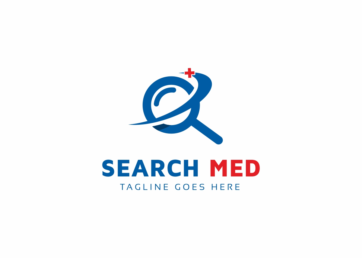 Download Шаблон логотипа "Search Med Logo Template" / Search Med Logo Template - Шаблон логотипа на тему графика business care clinic cross doctor grey health symbol hospital icon med medical company logo medicine modern nurse pharma plus search