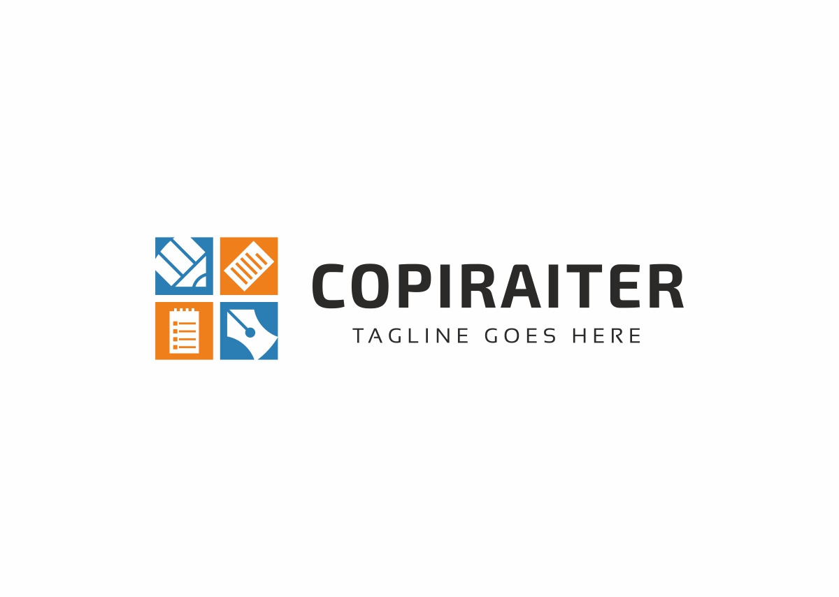 Download Шаблон логотипа "Copiraiter Logo Template" / Copiraiter Logo Template - Шаблон логотипа на тему графика agency app blog logo blogger business company copywriter diary drawing freelance idea internet lettering media memo note notepad paper pen