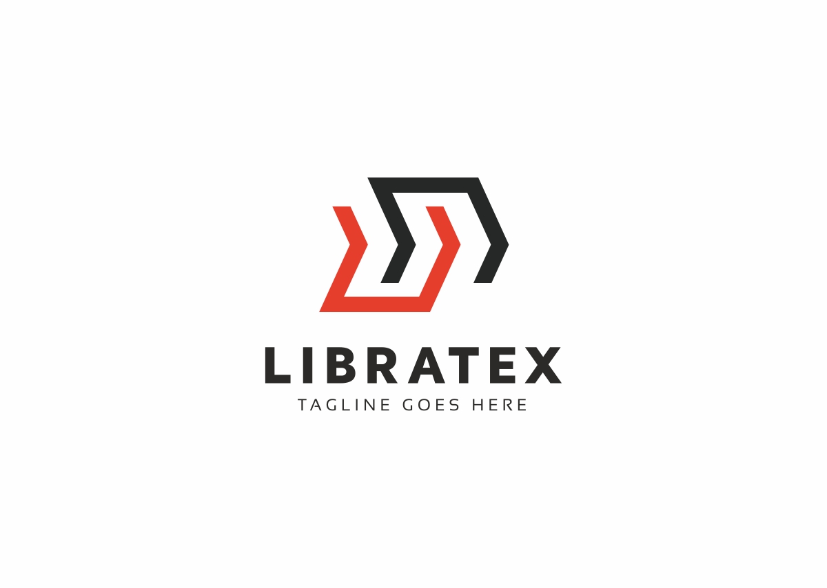Download Шаблон логотипа "Libratex Logo Template" / Libratex Logo Template - Шаблон логотипа на тему графика abstract agency arrow arrows bold brand branding business direction fold folding group high identity marketing media place point professional real