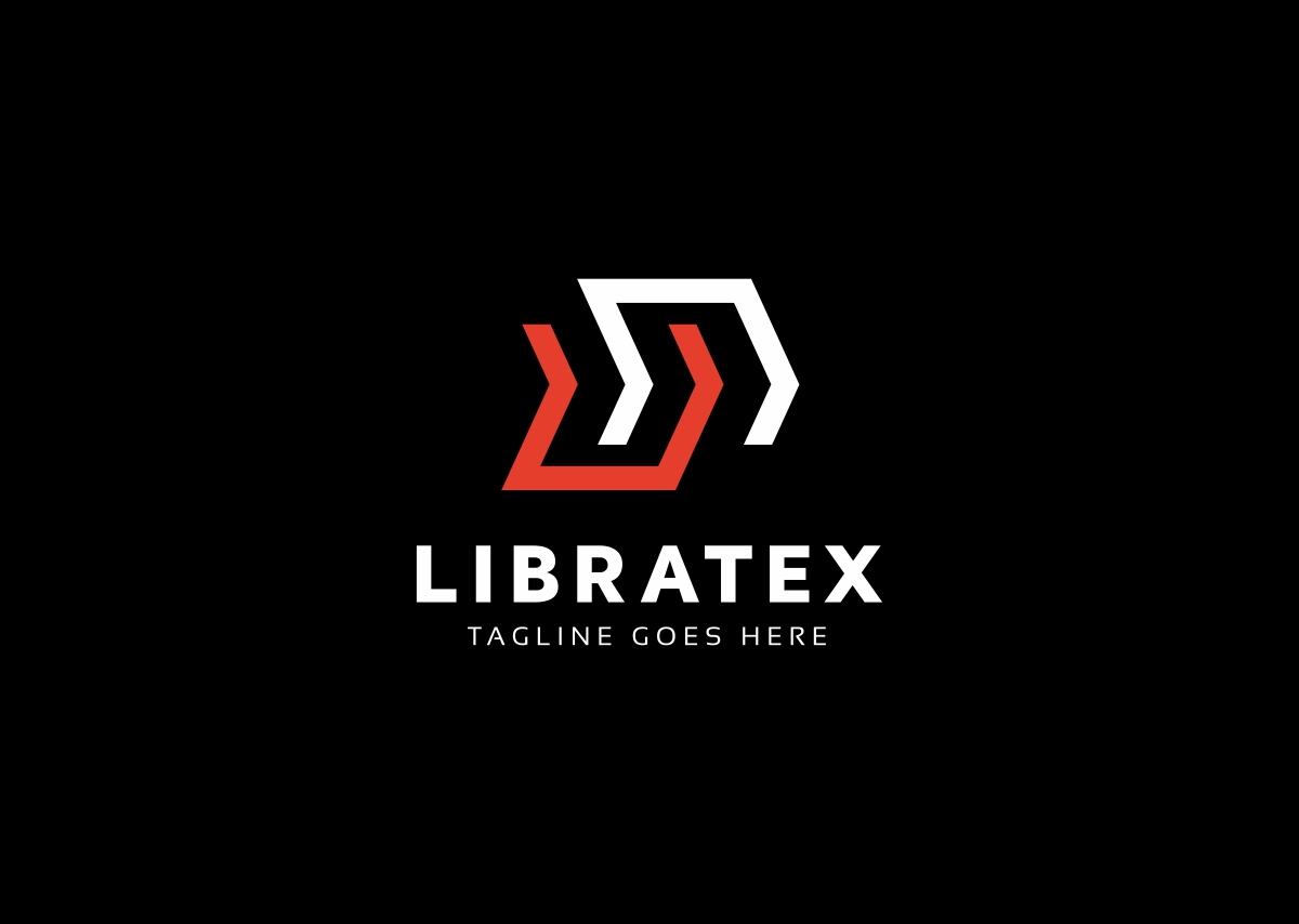 Download Шаблон логотипа "Libratex Logo Template" / Libratex Logo Template - Шаблон логотипа на тему графика abstract agency arrow arrows bold brand branding business direction fold folding group high identity marketing media place point professional real