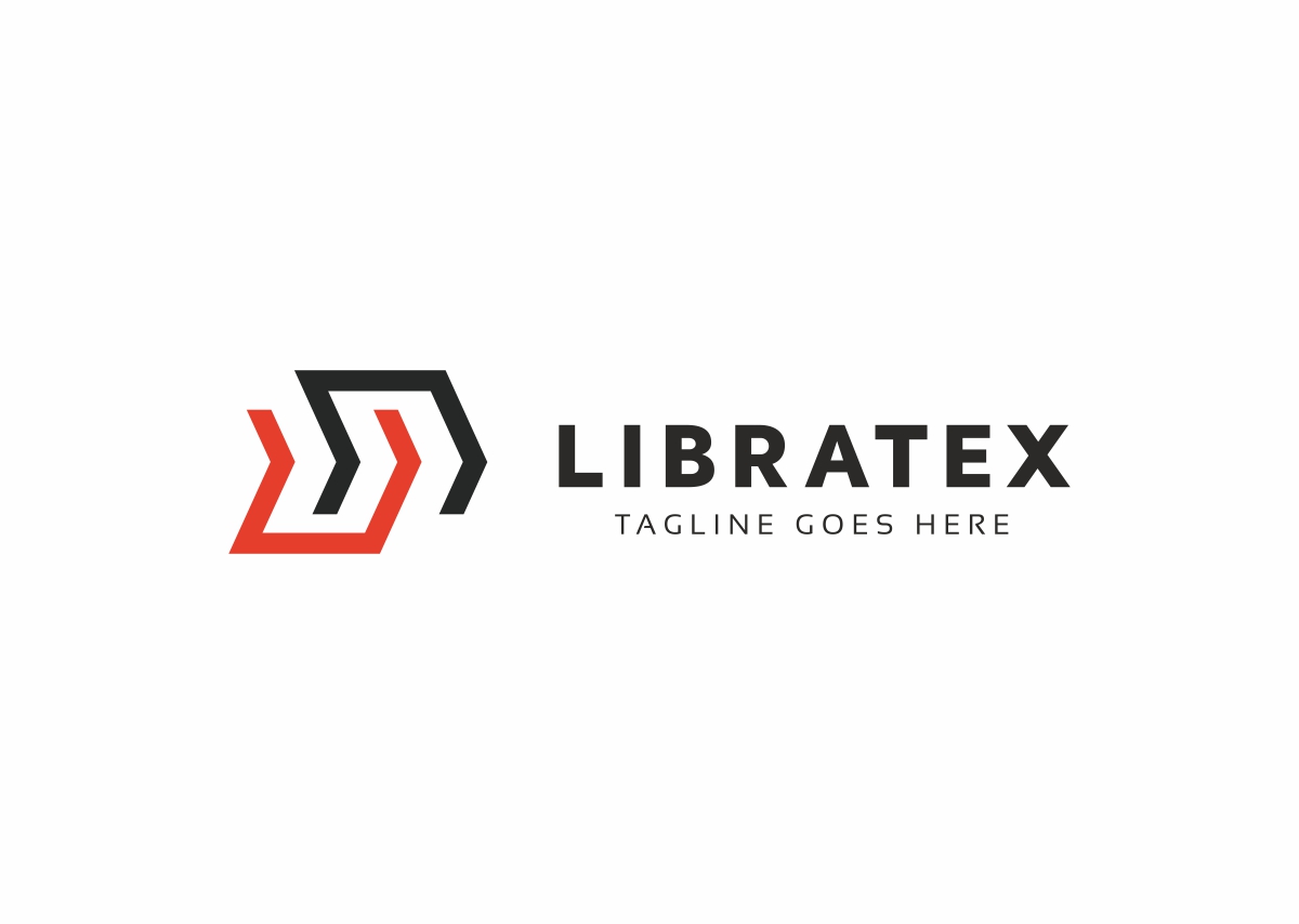 Download Шаблон логотипа "Libratex Logo Template" / Libratex Logo Template - Шаблон логотипа на тему графика abstract agency arrow arrows bold brand branding business direction fold folding group high identity marketing media place point professional real