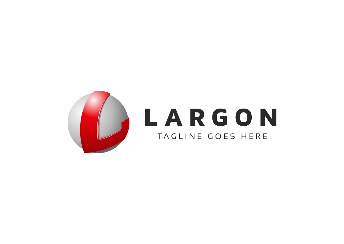 Download Шаблон логотипа "Largon Logo Template" / Largon Logo Template - Шаблон логотипа на тему графика 3d logo app game letter l metallic shinny silver software technology