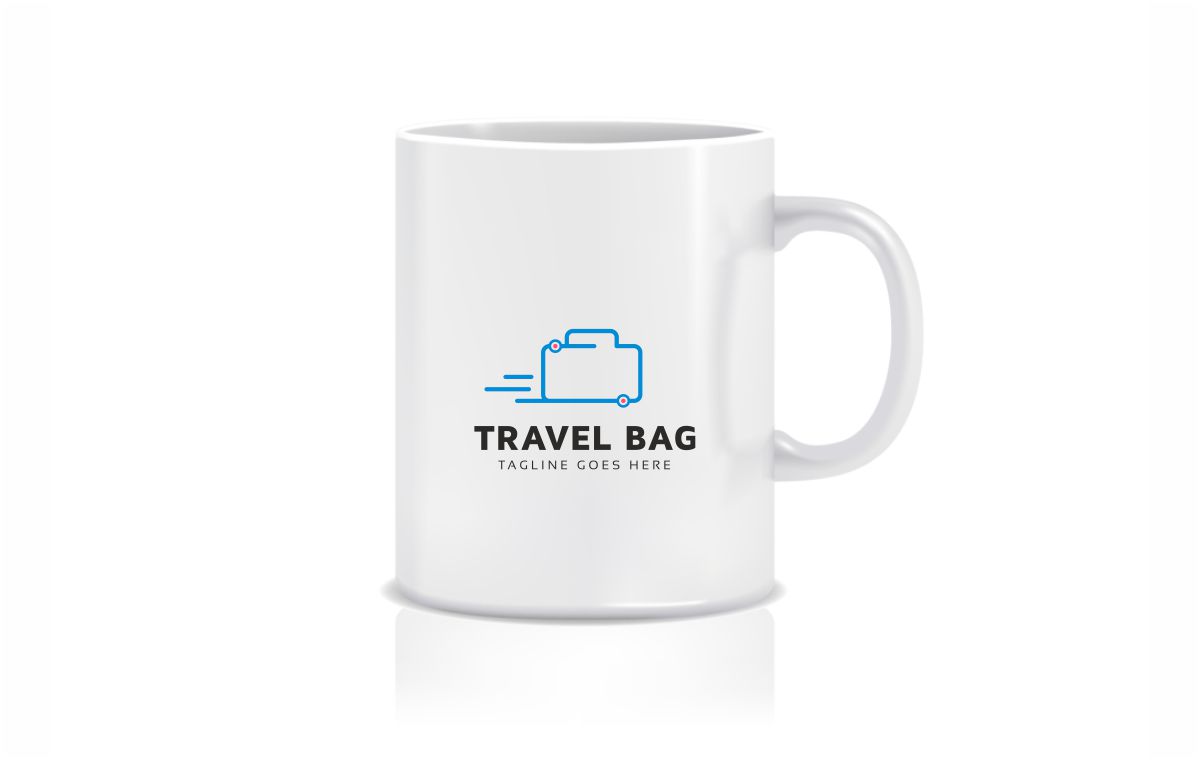 Download Шаблон логотипа "Travel Bag Logo Template" / Travel Bag Logo Template - Шаблон логотипа на тему графика agency app bag pack beach blue briefcase business case drive fast flight fly holiday hotel logo template motel plan resort