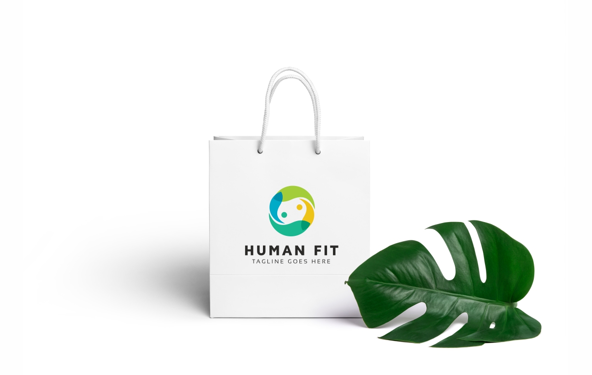Download Шаблон логотипа "Human Fit - Health Yoga Logo Template" / Human Fit - Health Yoga Logo Template - Шаблон логотипа на тему графика achievement agency community education fitness gym idea jump kids leadership lifestyle modern opportunity organization people human health eco life sport