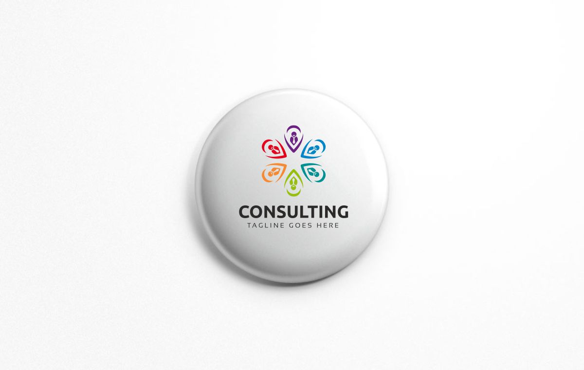 Download Шаблон логотипа "Consulting Logo Template" / Consulting Logo Template - Шаблон логотипа на тему графика agency brand branding business circle colorful colors communication community company datas globe identity interactivity network networking peace people print share