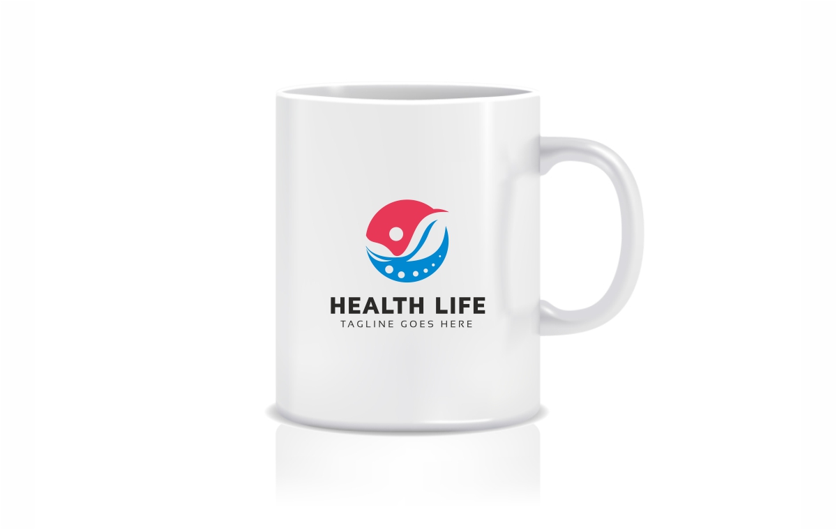Download Шаблон логотипа "Health Life Logo Template" / Health Life Logo Template - Шаблон логотипа на тему графика beaming bloom blooming blown body brand branding breath detente happy health healthy herbs human identity joy joyful jubilant leaf leaves