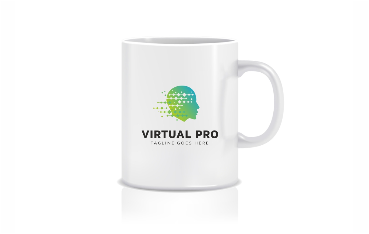 Download Шаблон логотипа "Virtual Pro Logo Template" / Virtual Pro Logo Template - Шаблон логотипа на тему графика augmented reality box business consultant corporate creation creative creativity development digital head hexagon human innovation media multimedia pixel professional publicity