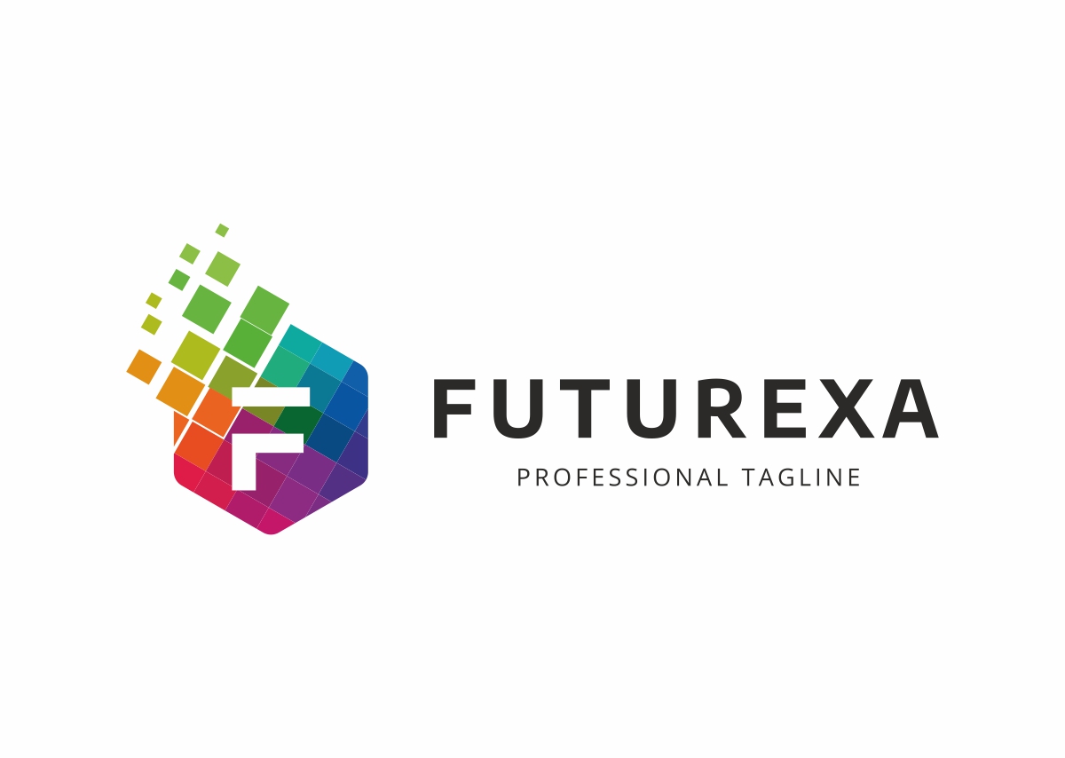 Download Шаблон логотипа "Futurexa F Letter Logo Template" / Futurexa F Letter Logo Template - Шаблон логотипа на тему графика agency app business colorful colors concept creative dynamic f letter logo flow industry f marketing media modern multimedia rainbow software