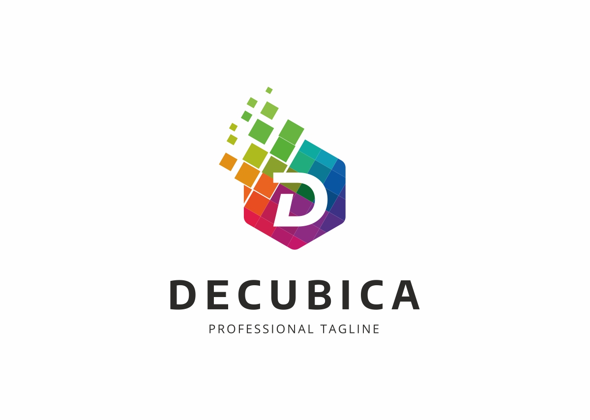 Download Шаблон логотипа "Decubica D Letter Logo Template" / Decubica D Letter Logo Template - Шаблон логотипа на тему графика abstract brand branding clean company creative d letter logo template finance icon identity symbol logos modern object professional shape simple