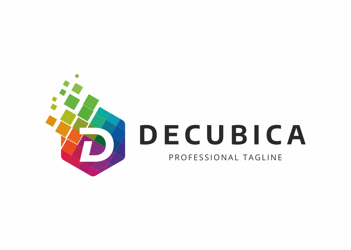 Download Шаблон логотипа "Decubica D Letter Logo Template" / Decubica D Letter Logo Template - Шаблон логотипа на тему графика abstract brand branding clean company creative d letter logo template finance icon identity symbol logos modern object professional shape simple