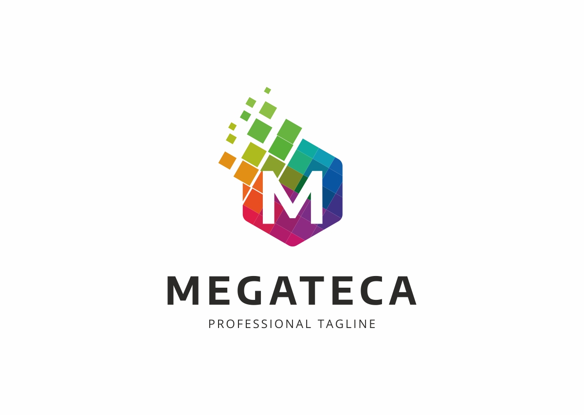 Download Шаблон логотипа "Megateca M Letter Logo Template" / Megateca M Letter Logo Template - Шаблон логотипа на тему графика business clothing businesses concept corporate design customizable fashion identity industry insurance law lawyer logo branding m multi media multipurpose office