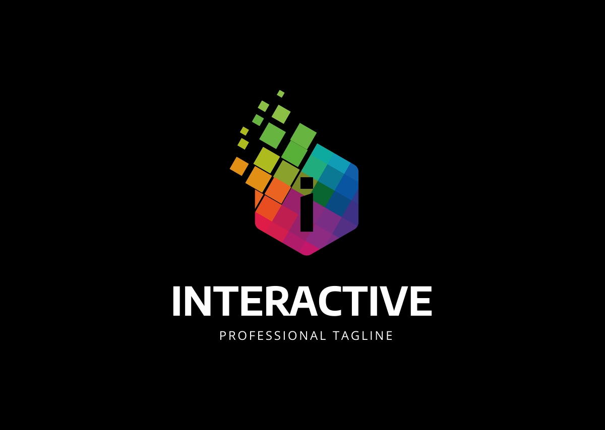 Download Шаблон логотипа "Interactive I Letter Logo Template" / Interactive I Letter Logo Template - Шаблон логотипа на тему графика 3d abstract agency app box branding creative cube designer developer energy hexagon i logo symbol idea letter orange pixel software