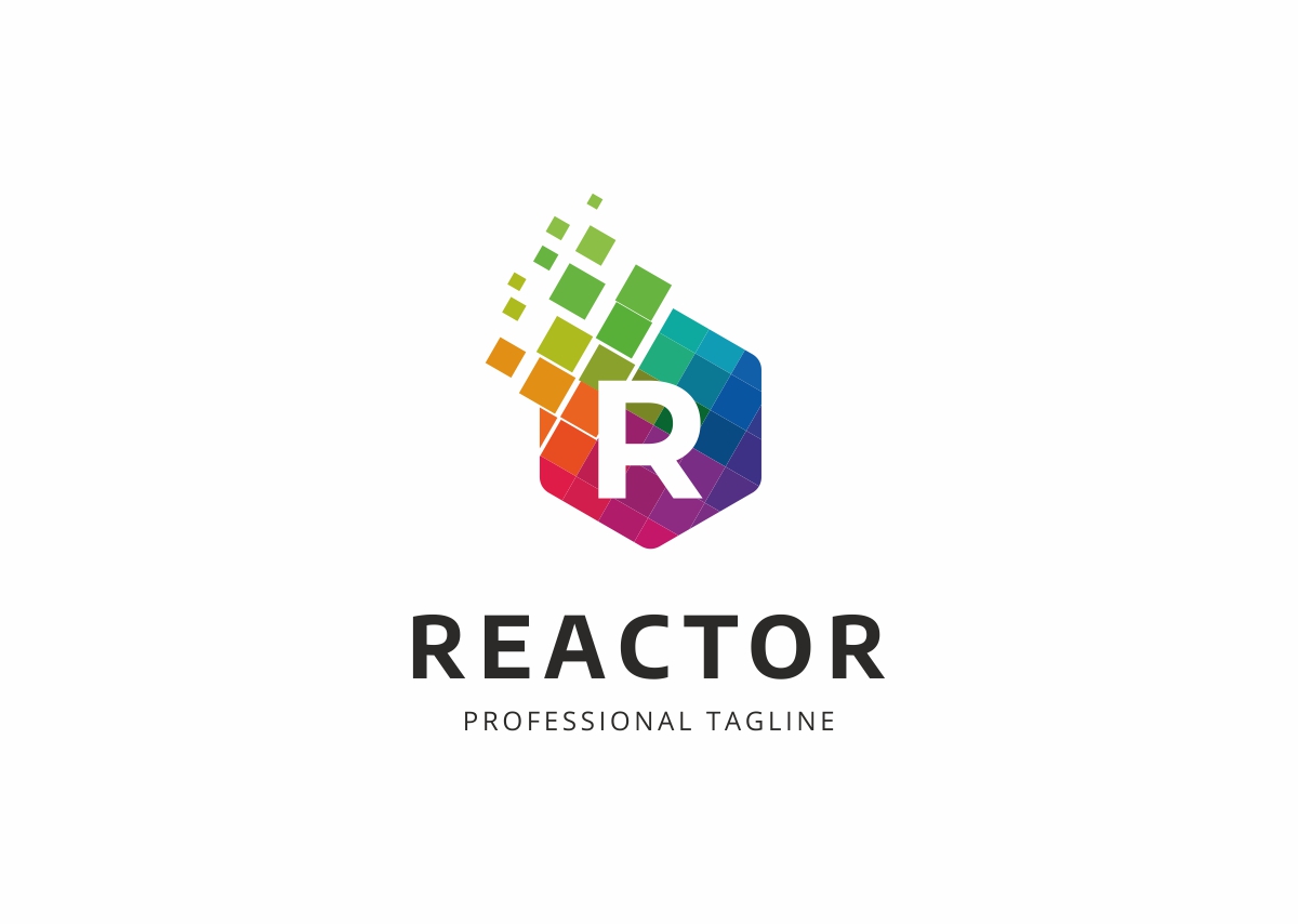Download Шаблон логотипа "Reactor R Letter Logo Template" / Reactor R Letter Logo Template - Шаблон логотипа на тему графика 3d agency app bold business concept corporate creative depth detail glossy gradient industry marketing media modern multimedia professional r letter