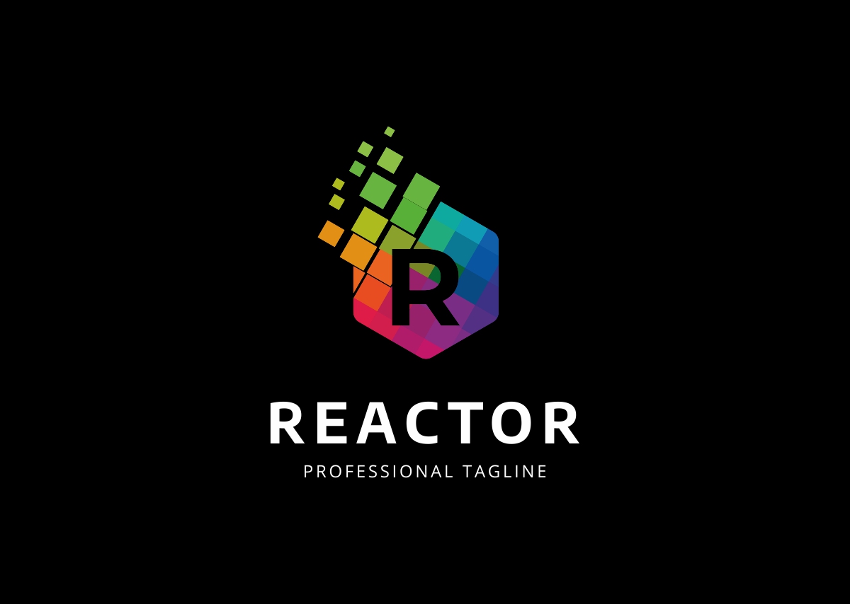 Download Шаблон логотипа "Reactor R Letter Logo Template" / Reactor R Letter Logo Template - Шаблон логотипа на тему графика 3d agency app bold business concept corporate creative depth detail glossy gradient industry marketing media modern multimedia professional r letter