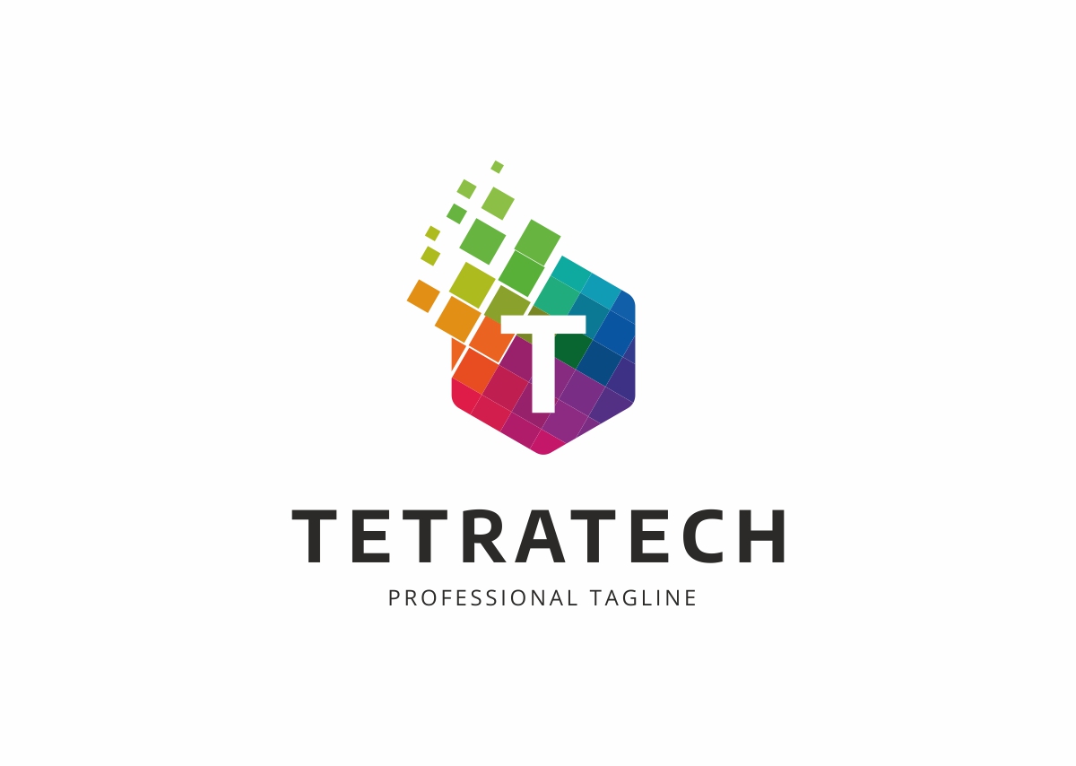Download Шаблон логотипа "Tetratech T Letter Logo Template" / Tetratech T Letter Logo Template - Шаблон логотипа на тему графика app cmyk company logo creative dot fashion insurance interior design law office letter t lgoo modern net point simple studio