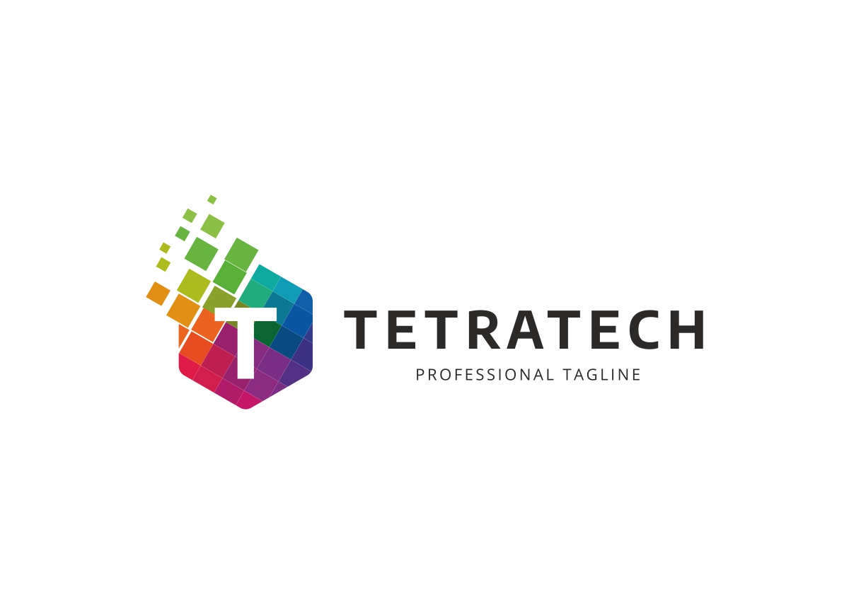Download Шаблон логотипа "Tetratech T Letter Logo Template" / Tetratech T Letter Logo Template - Шаблон логотипа на тему графика app cmyk company logo creative dot fashion insurance interior design law office letter t lgoo modern net point simple studio