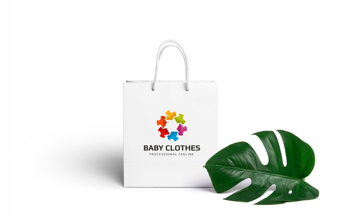 Download Шаблон логотипа "Baby Clothes Logo Template" / Baby Clothes Logo Template - Шаблон логотипа на тему графика babies baby logo babyshop blue brand business child children creatives cute design e-commerce green illustration infant logotype lovely online shop