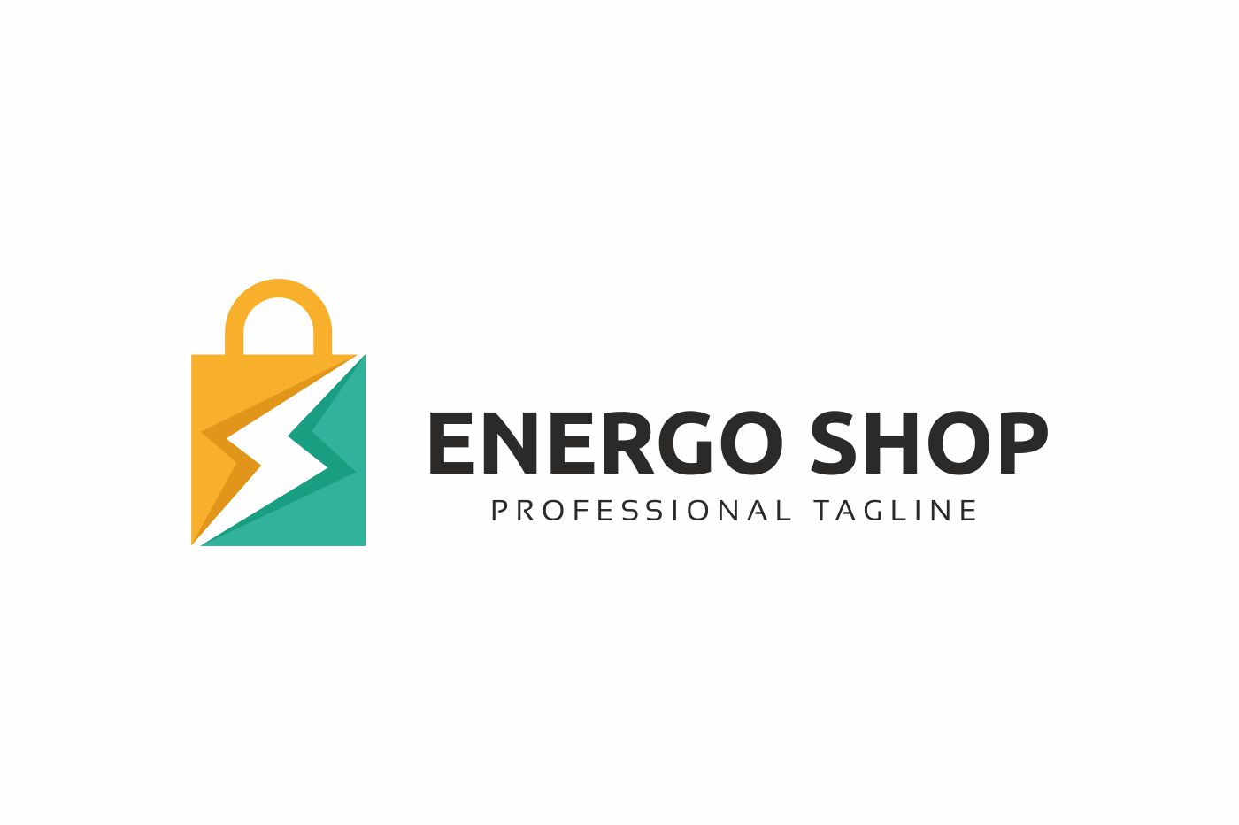 Download Шаблон логотипа "Energy Shop Logo Template" / Energy Shop Logo Template - Шаблон логотипа на тему графика bag business buy cart cheap deal discount mall market offer online store order price retail sale sales sell service shop