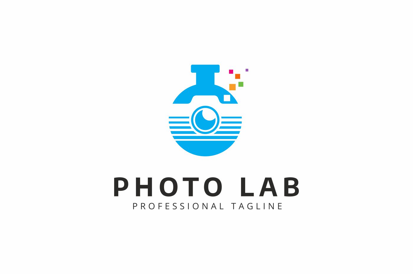 Download Шаблон логотипа "Photo Lab Logo Template" / Photo Lab Logo Template - Шаблон логотипа на тему графика brand branding company corporate image lab landscape letter logo logotype minimalist name photo photographer photography studio